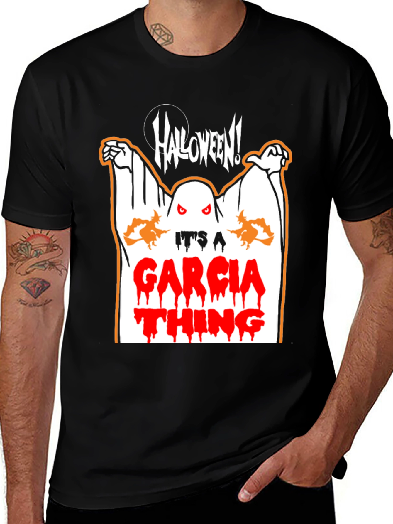 Halloween Garcia Family Ghost T-Shirt