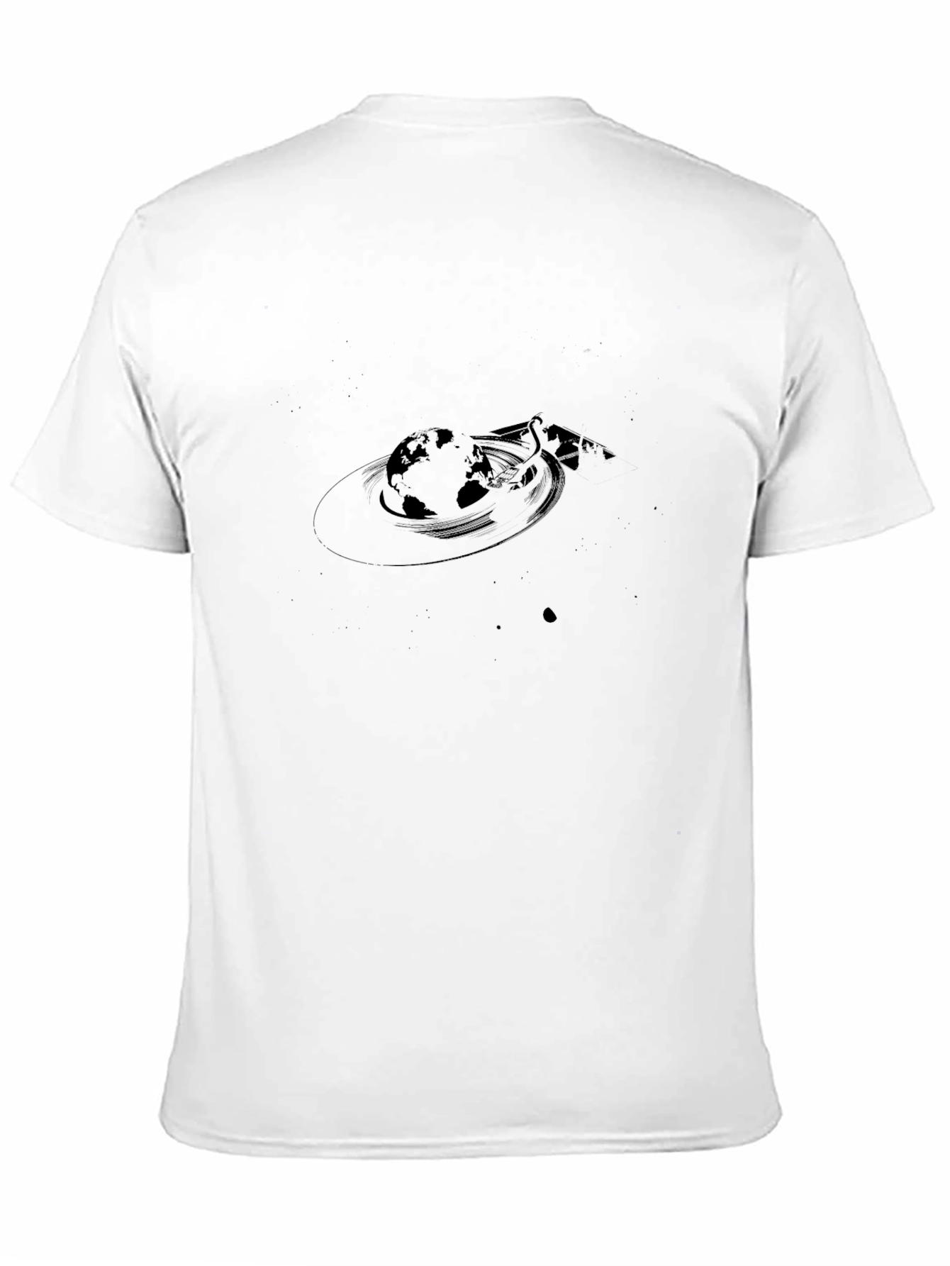 Black Globe Graphic Tee - Stylish Comfort