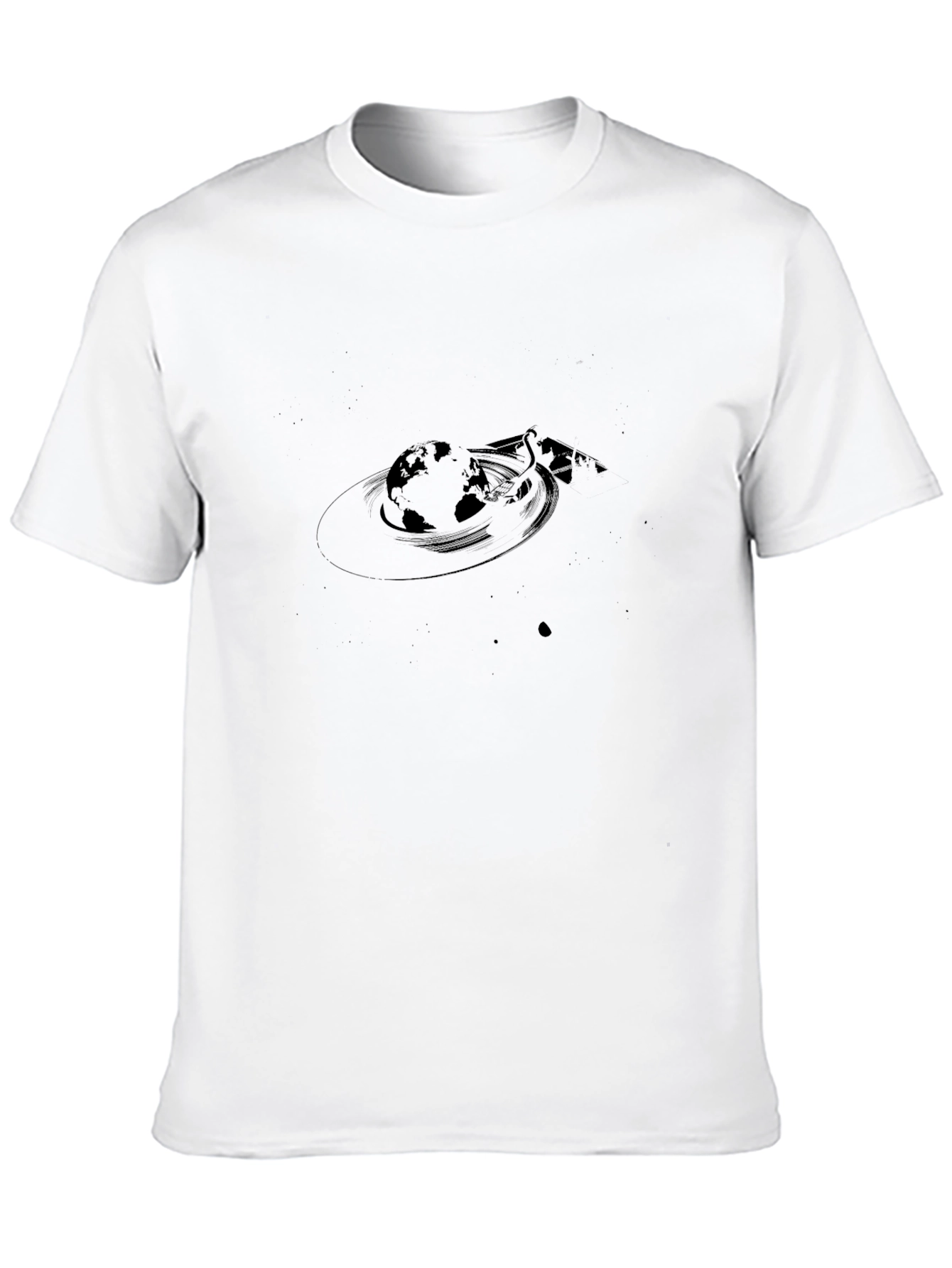 Black Globe Graphic Tee - Stylish Comfort
