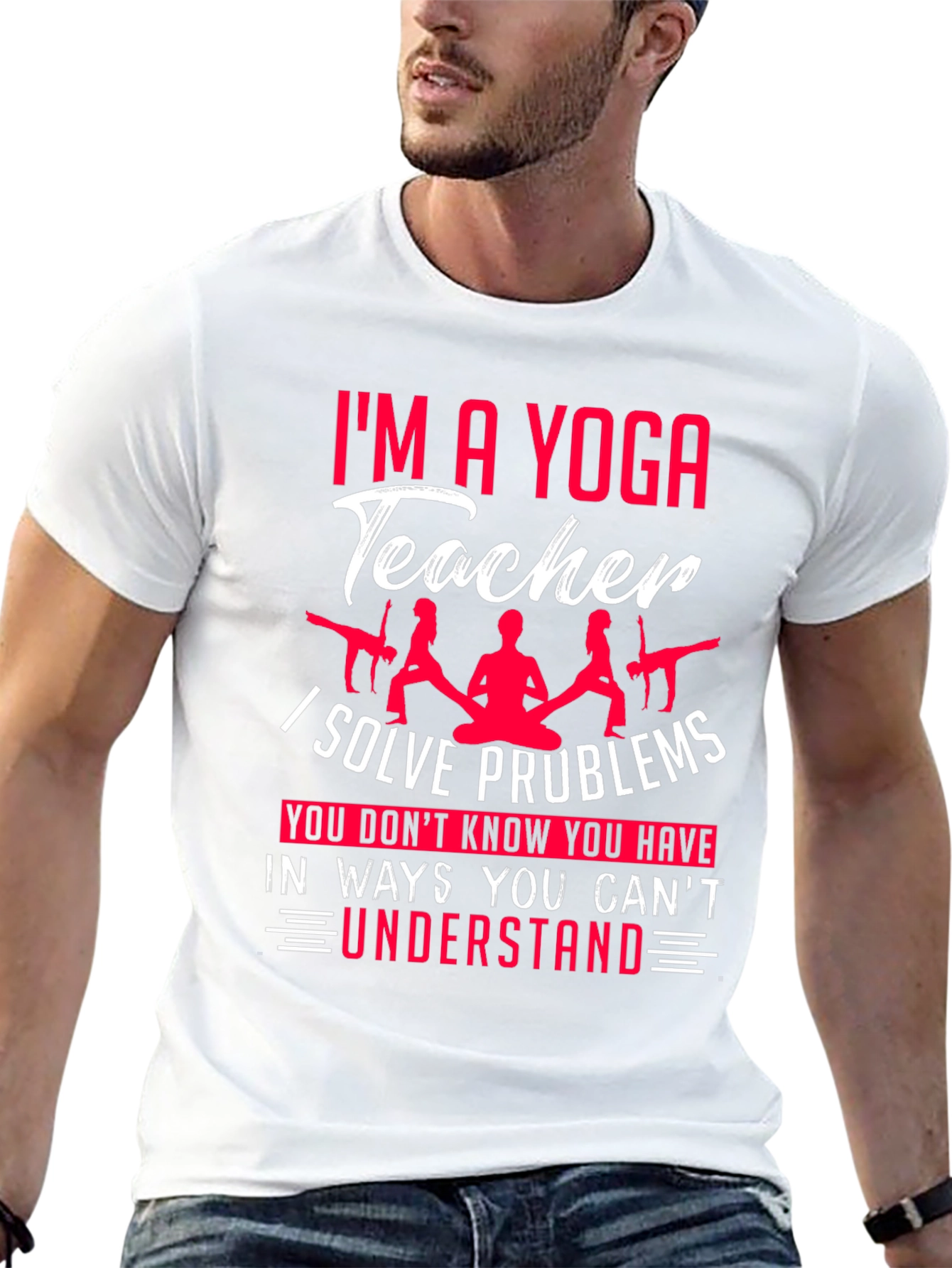 Yoga Teacher T-Shirt - Solve Problems You Dont Know