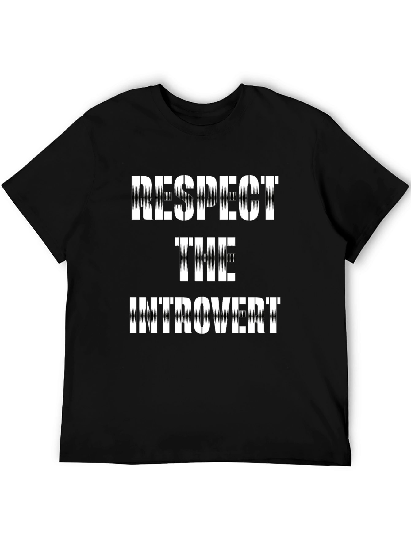 Respect The Introvert Black T-Shirt