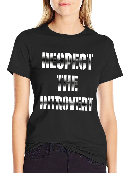 Respect The Introvert Black T-Shirt