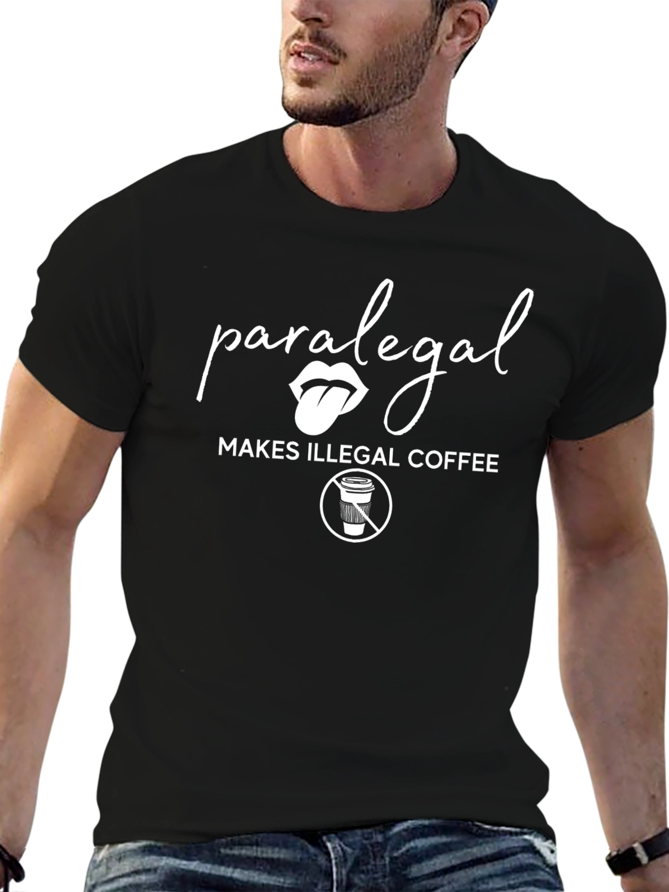 Paralegal Makes Illegal Coffee T-Shirt - Black