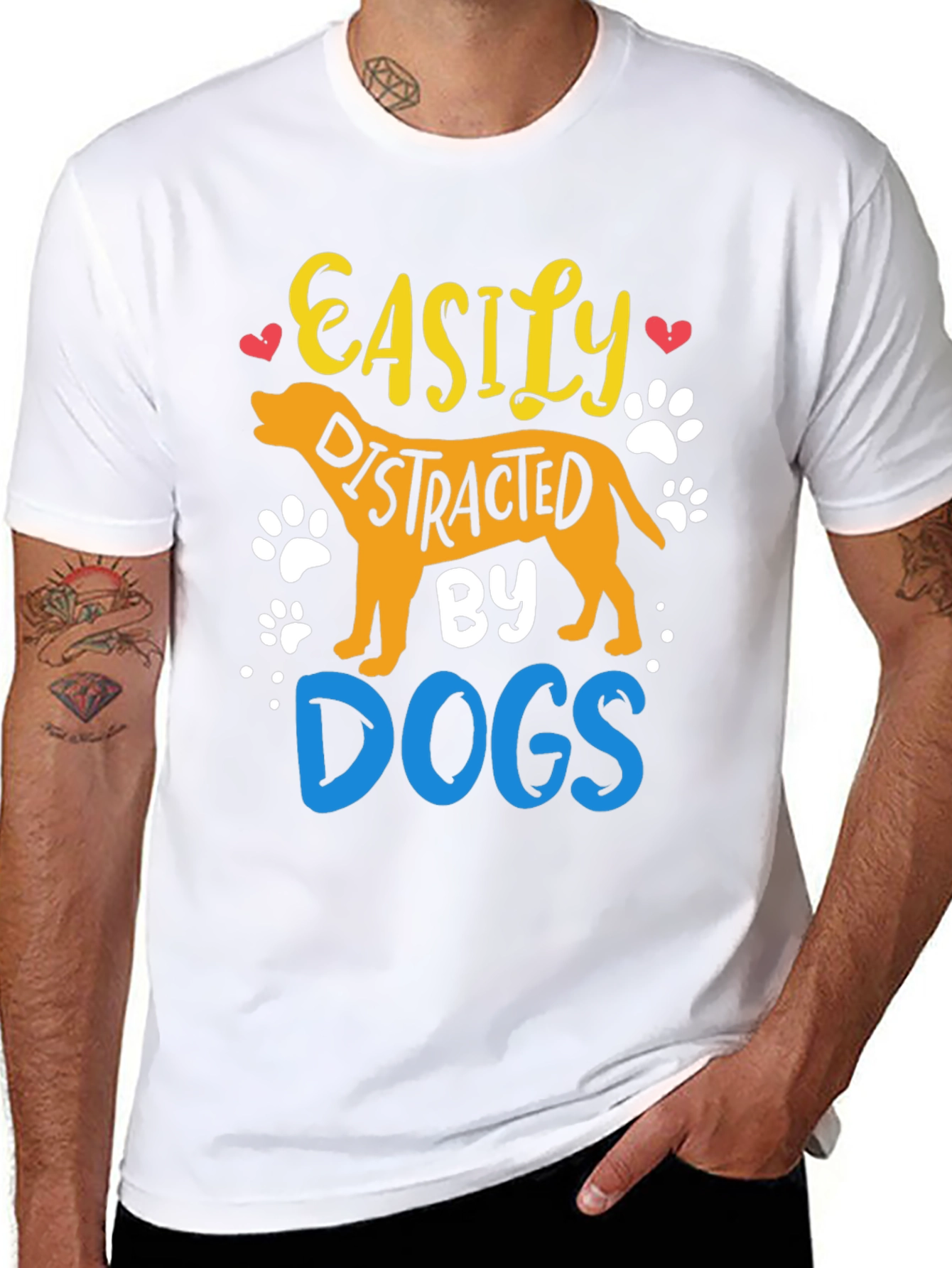Easily Distracted By Dogs Graphic Tee