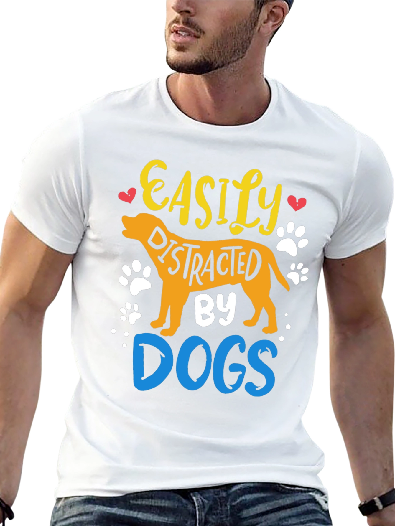 Easily Distracted By Dogs Graphic Tee