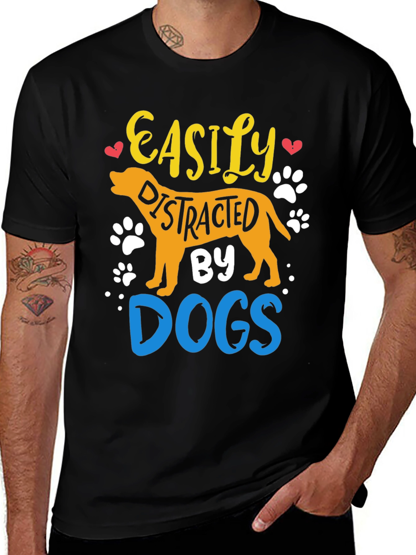 Easily Distracted By Dogs Graphic Tee