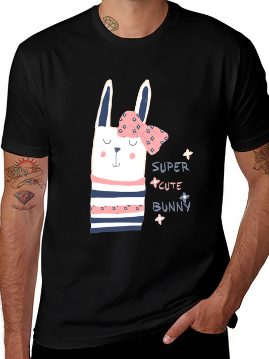 Cute Bunny Graphic Tee - Stylish Cotton T-Shirt