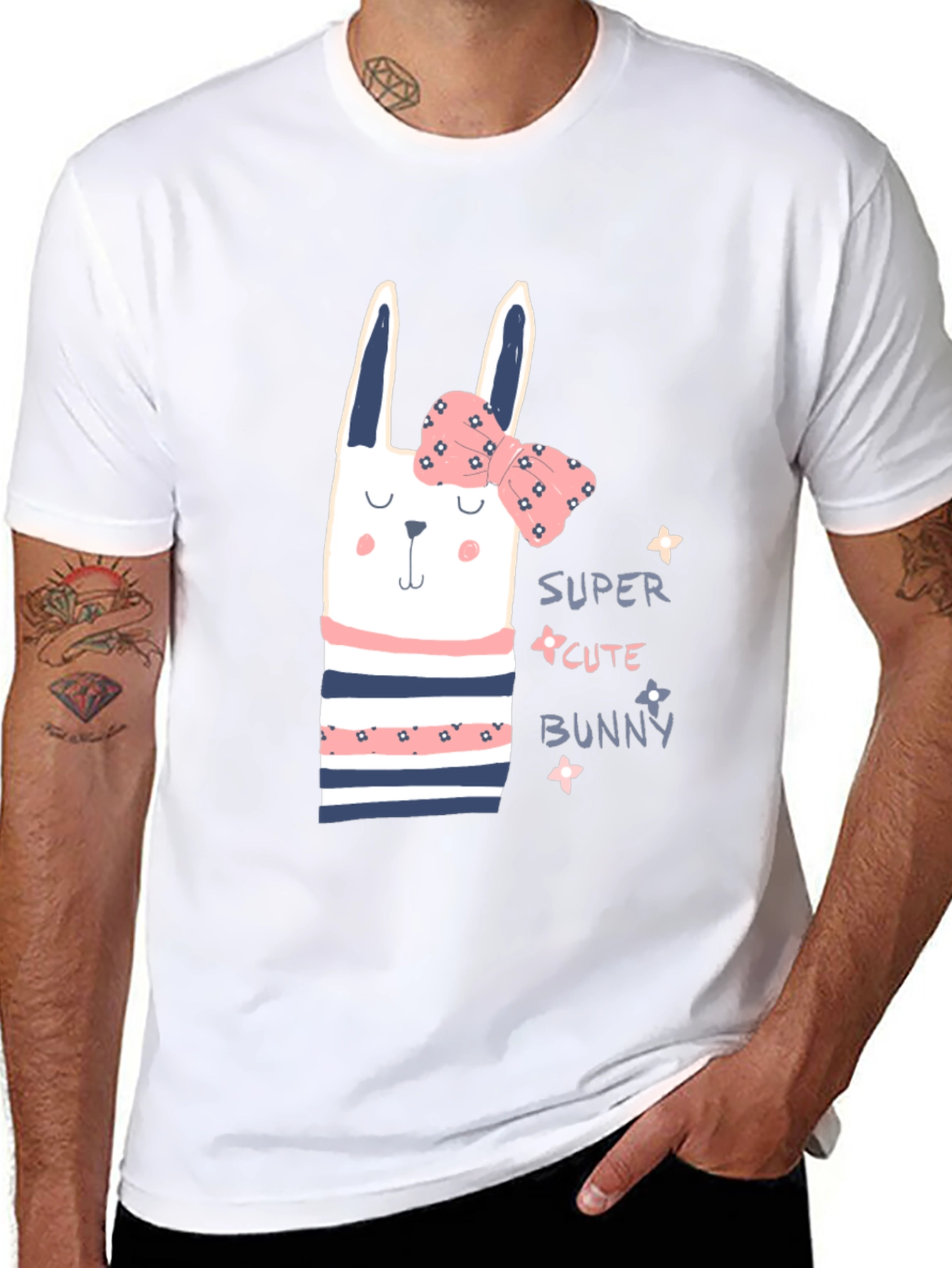 Cute Bunny Graphic Tee - Stylish Cotton T-Shirt