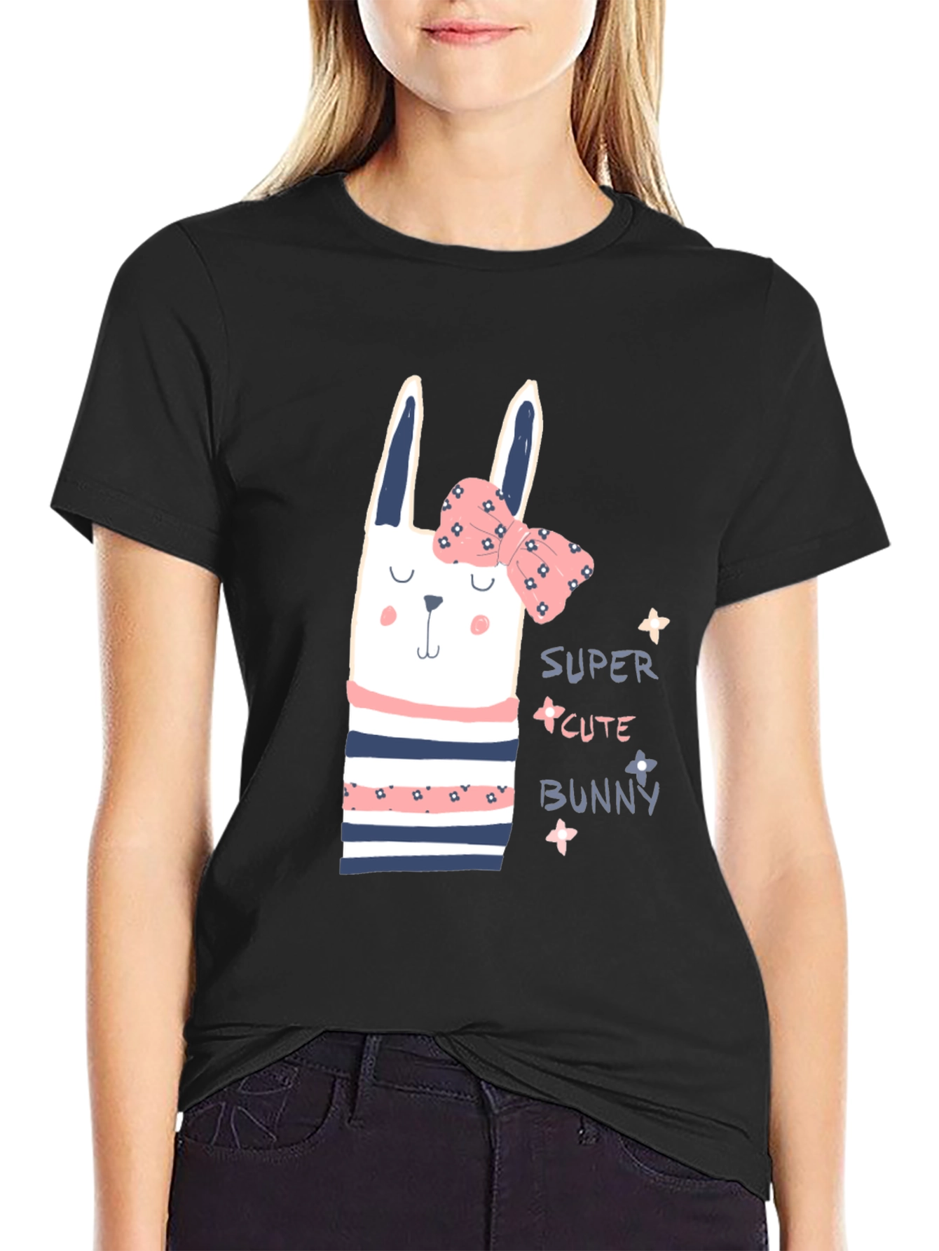 Cute Bunny Graphic Tee - Stylish Cotton T-Shirt