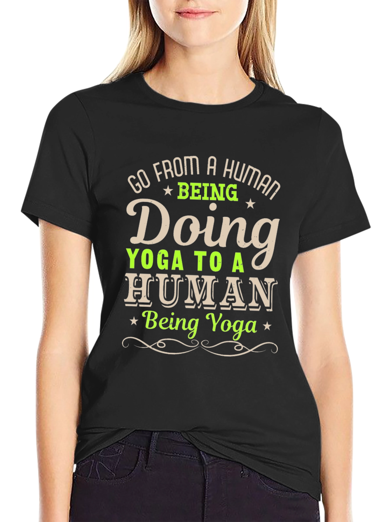 Yoga Human T-Shirt - Funny Yoga Lover Tee