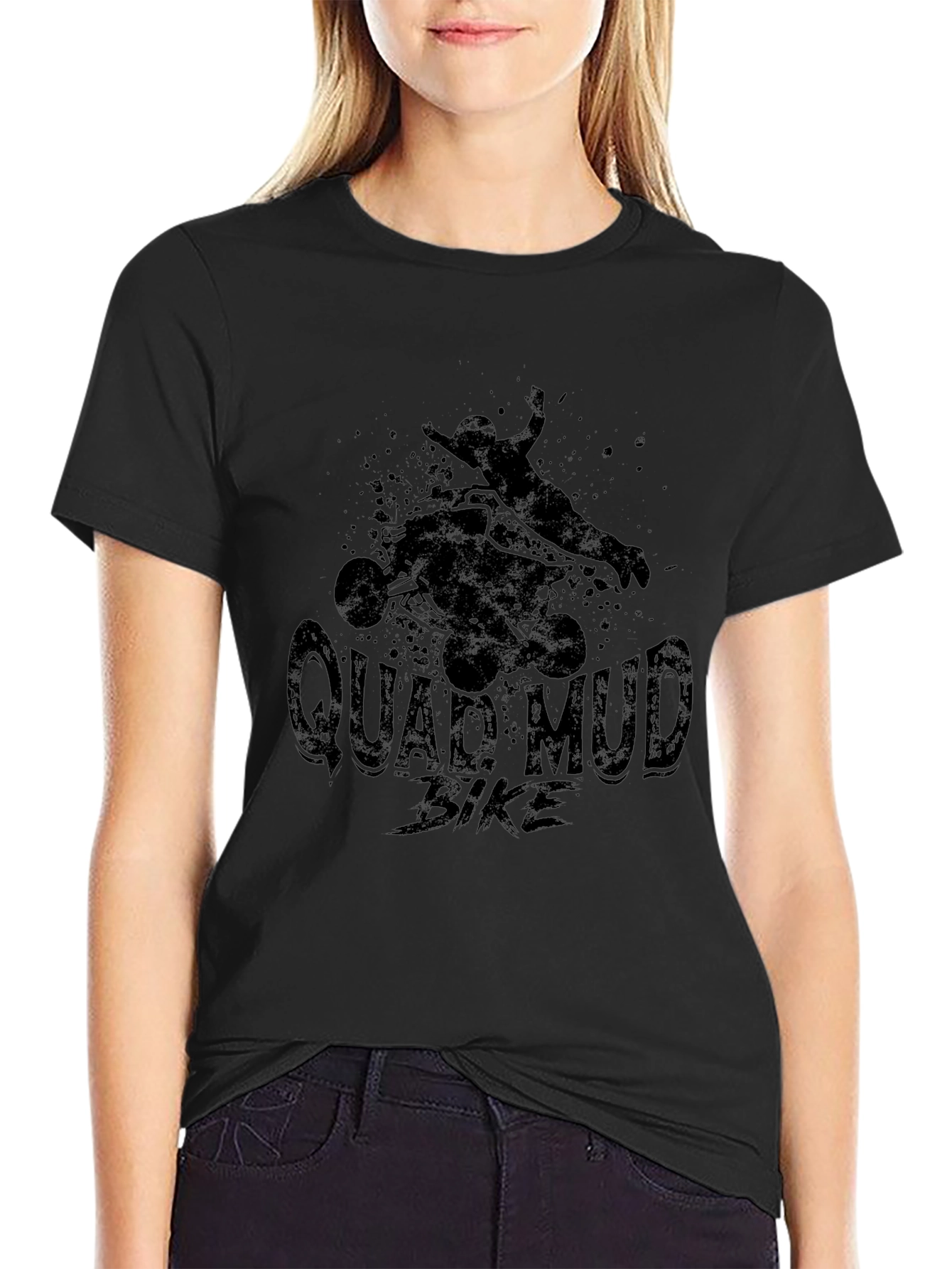 Quad Mud Bike Black T-Shirt