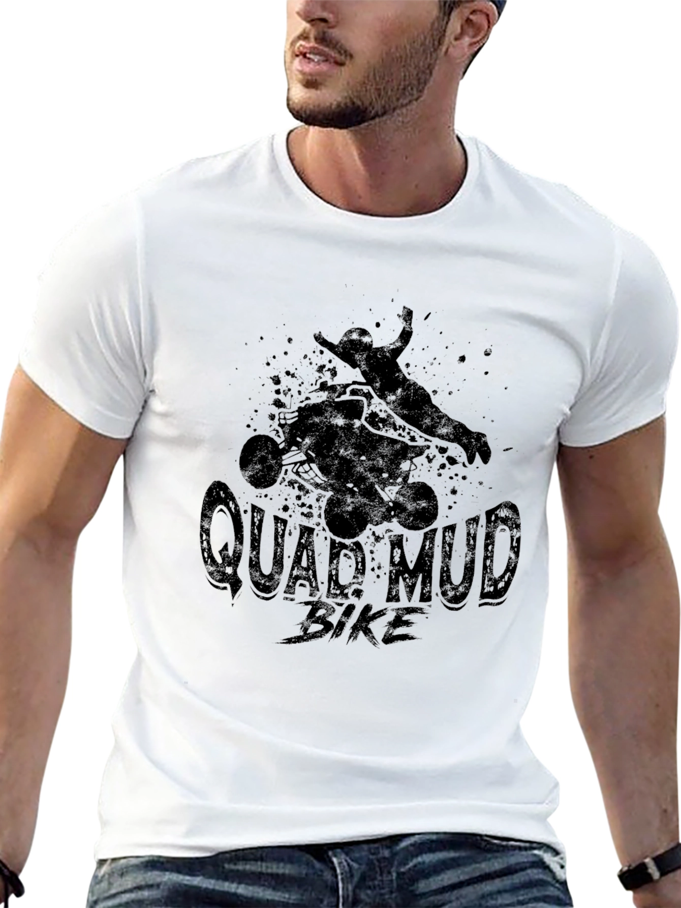 Quad Mud Bike Black T-Shirt