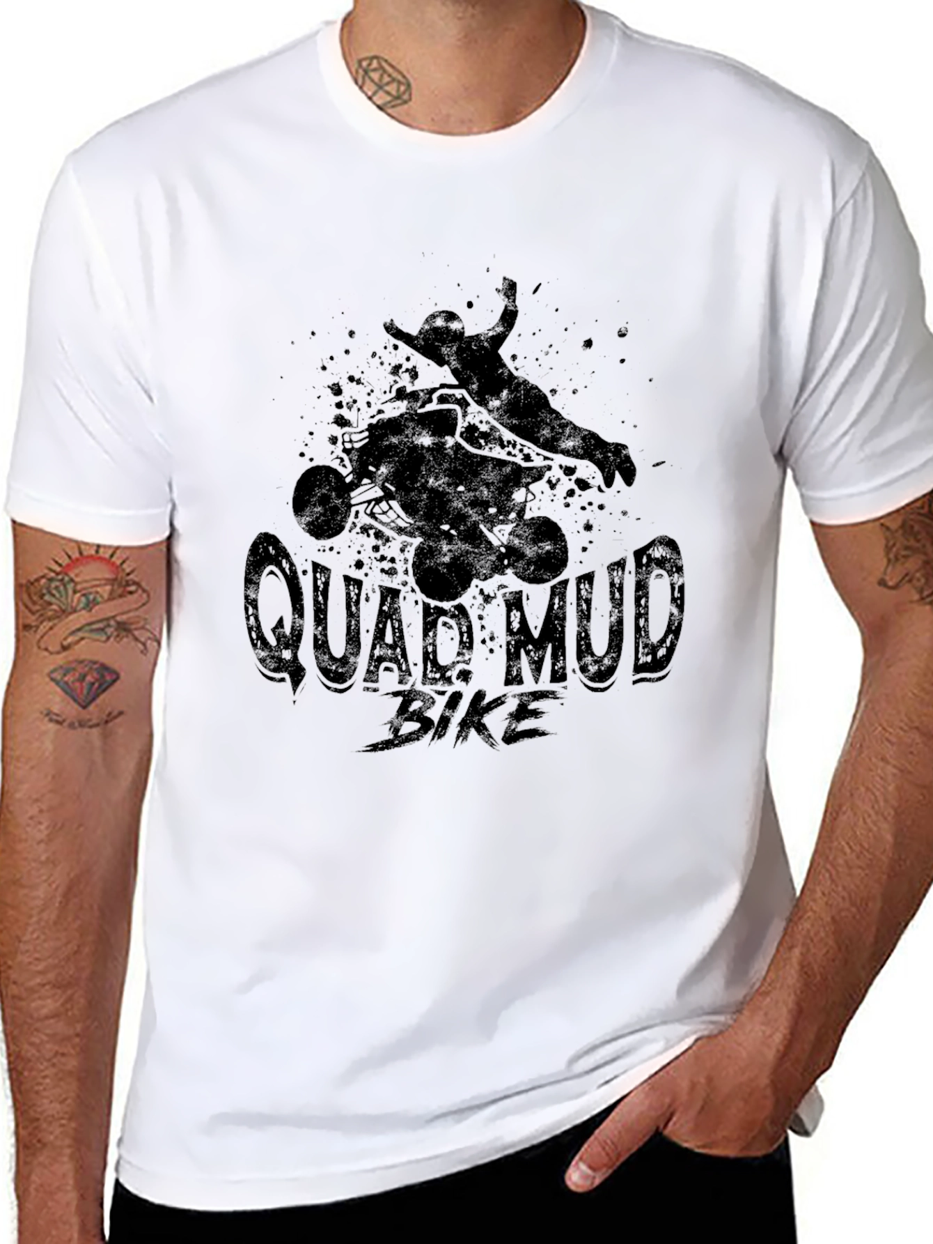 Quad Mud Bike Black T-Shirt