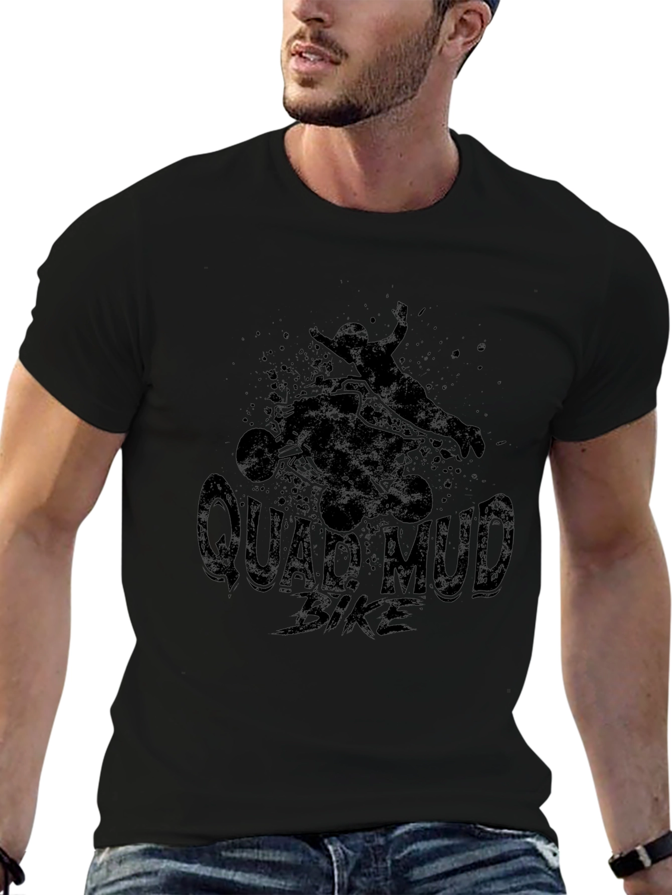 Quad Mud Bike Black T-Shirt
