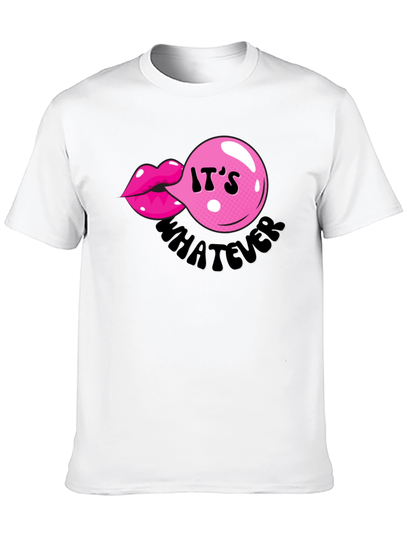 Its Whatever Bubble Gum Lip T-Shirt