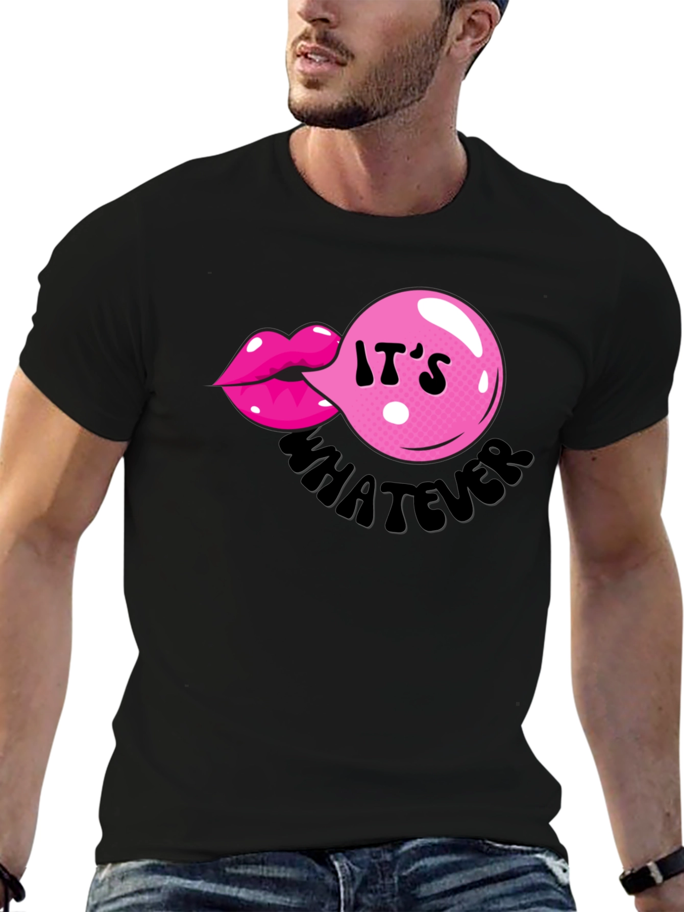 Its Whatever Bubble Gum Lip T-Shirt