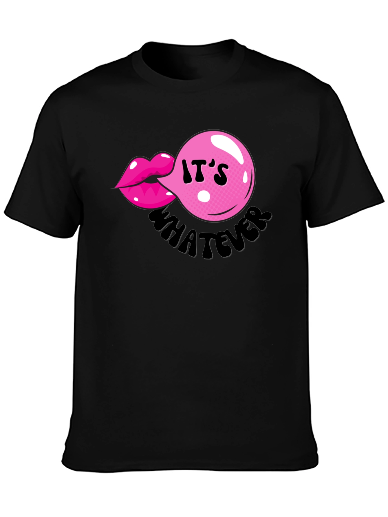 Its Whatever Bubble Gum Lip T-Shirt