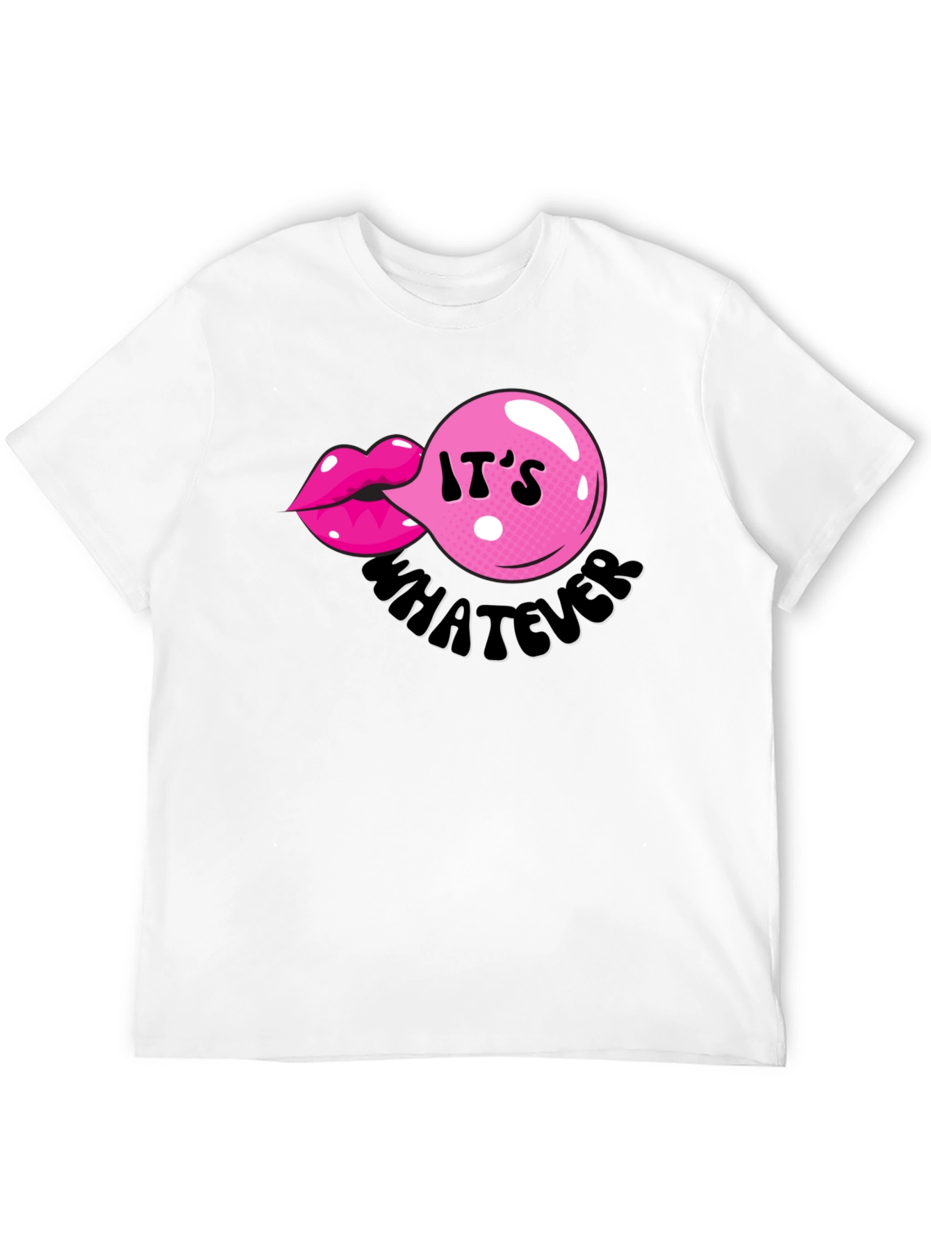 Its Whatever Bubble Gum Lip T-Shirt