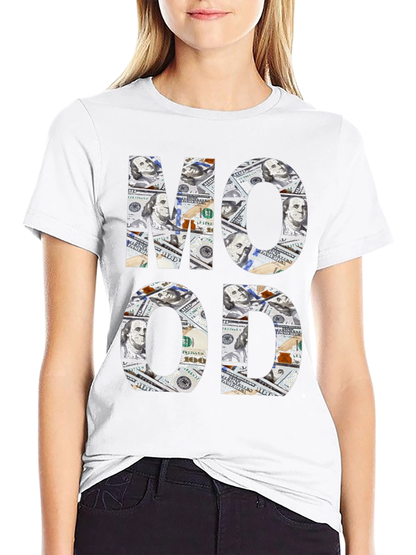 Money Mood Black Graphic Tee
