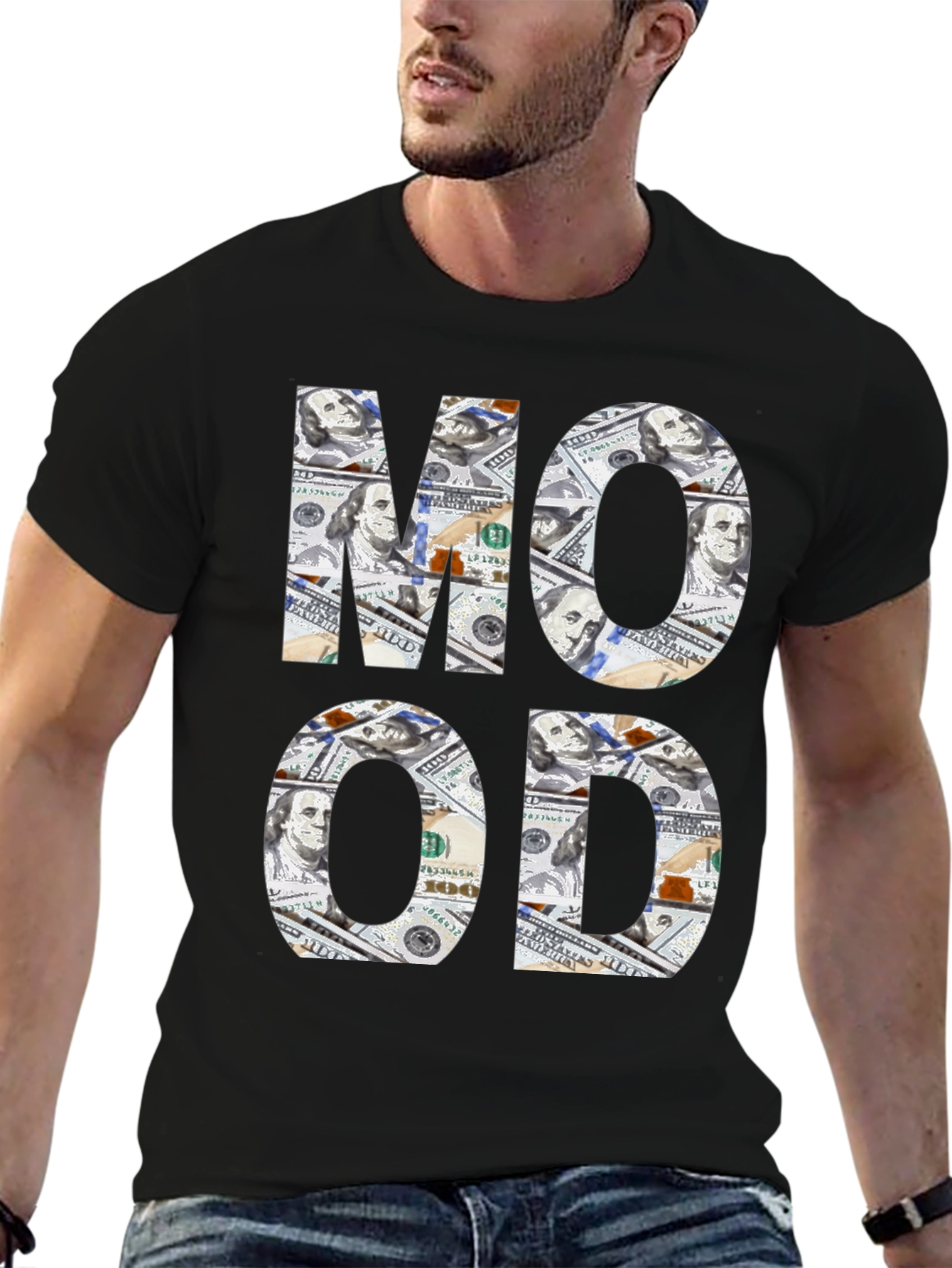 Money Mood Black Graphic Tee