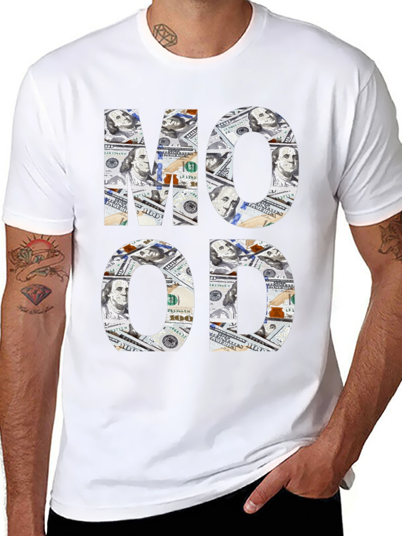 Money Mood Black Graphic Tee
