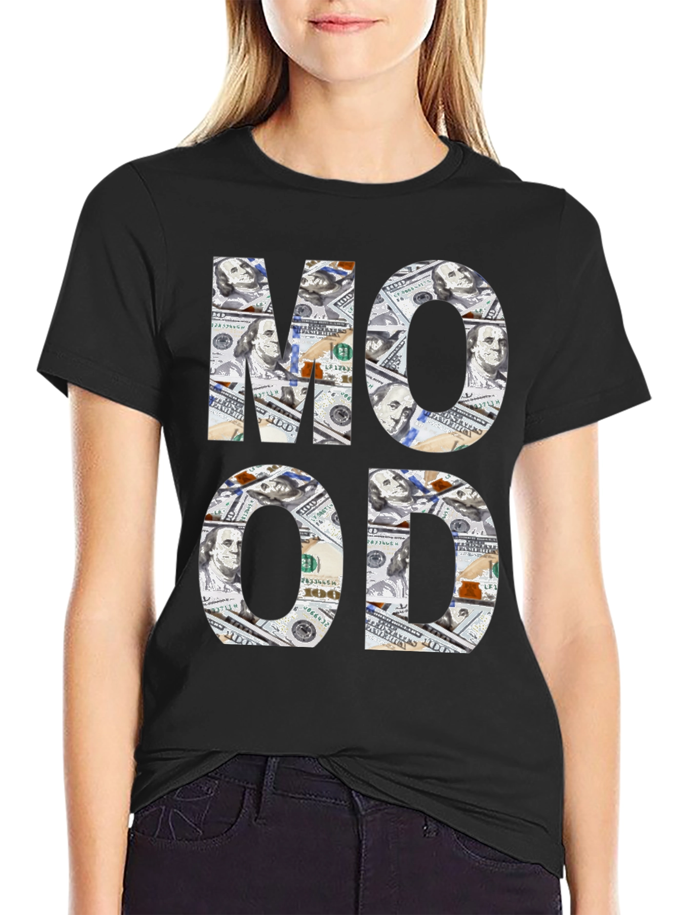 Money Mood Black Graphic Tee