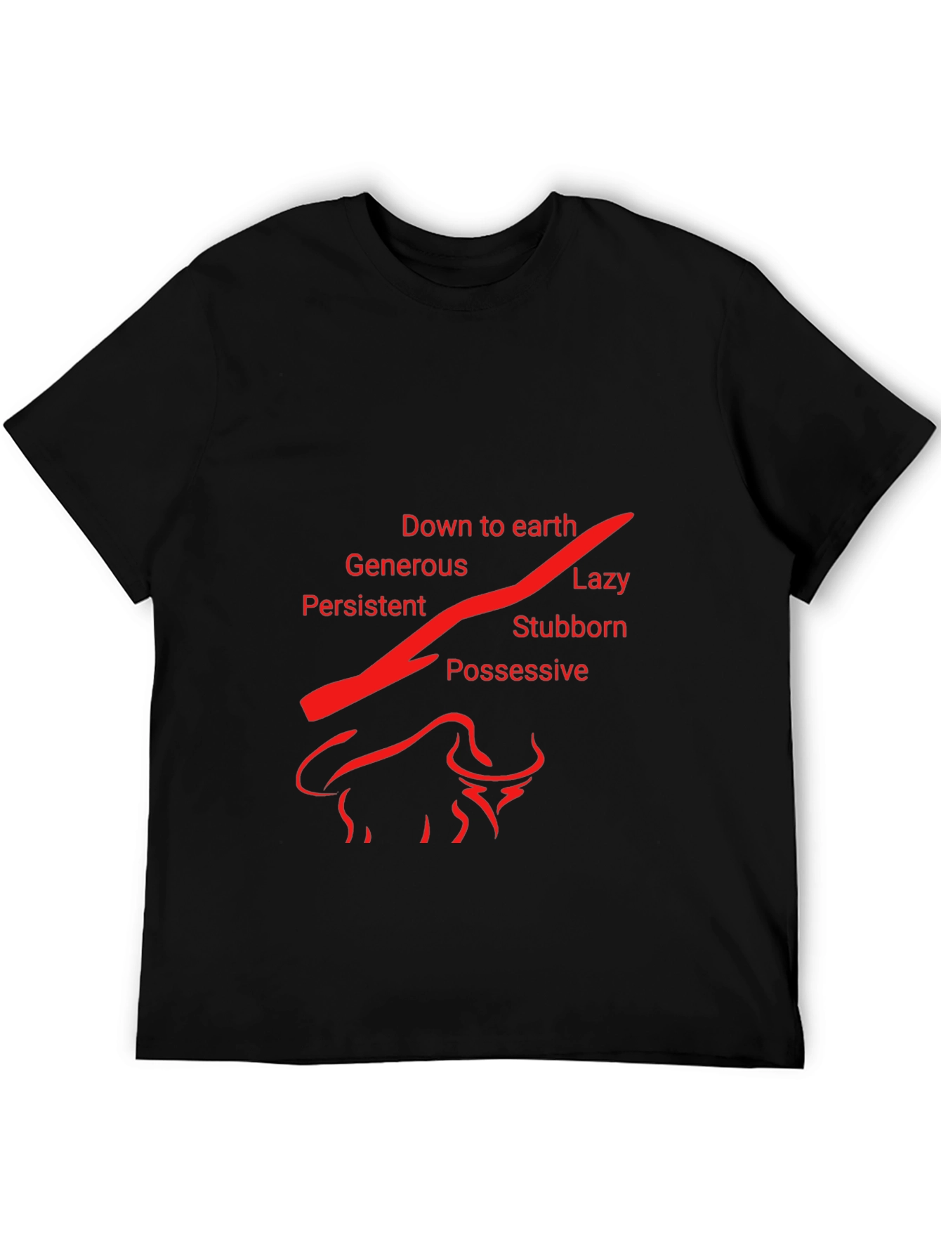 Taurus Zodiac T-Shirt - Earth Sign Bull Design