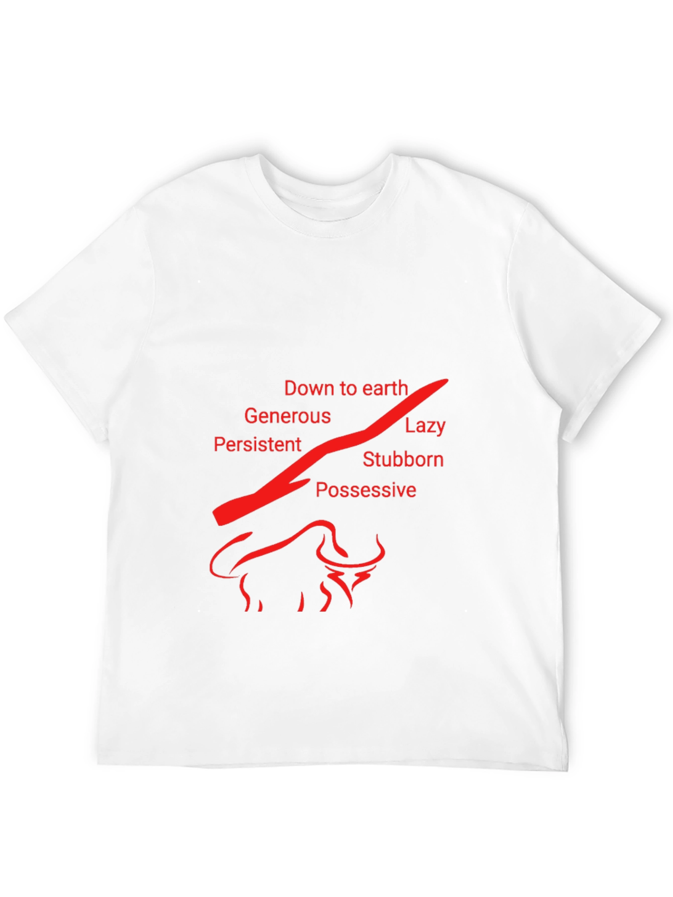 Taurus Zodiac T-Shirt - Earth Sign Bull Design
