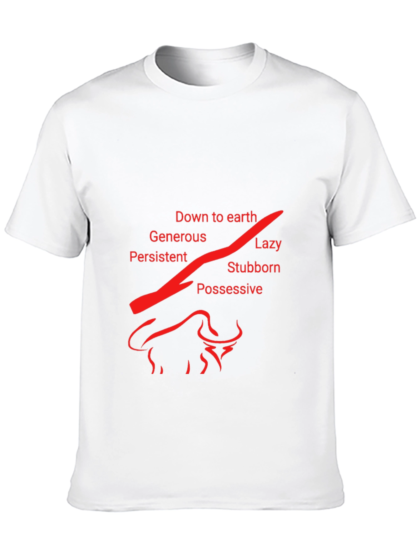 Taurus Zodiac T-Shirt - Earth Sign Bull Design