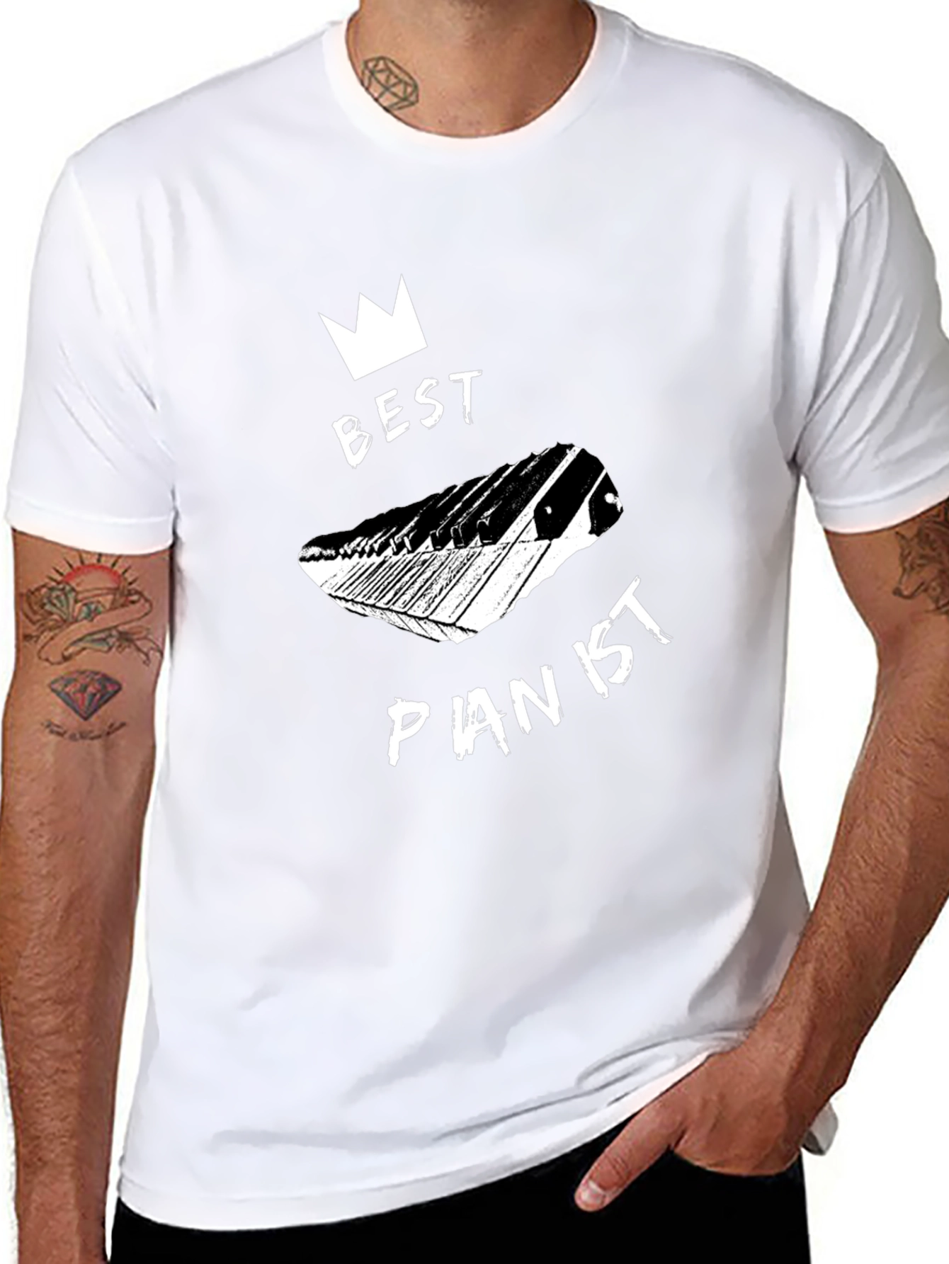 Best Pianist Black Graphic Tee