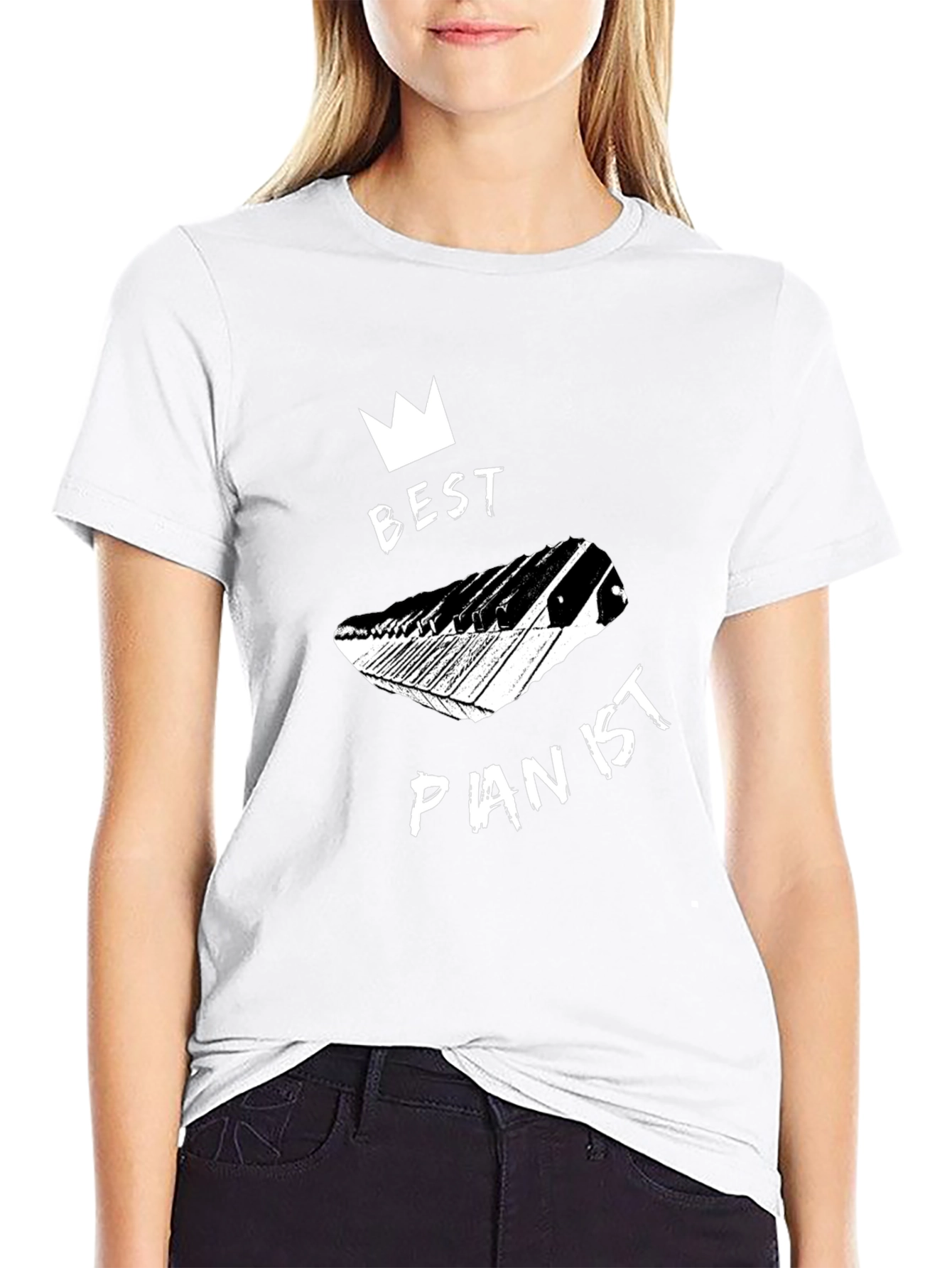 Best Pianist Black Graphic Tee