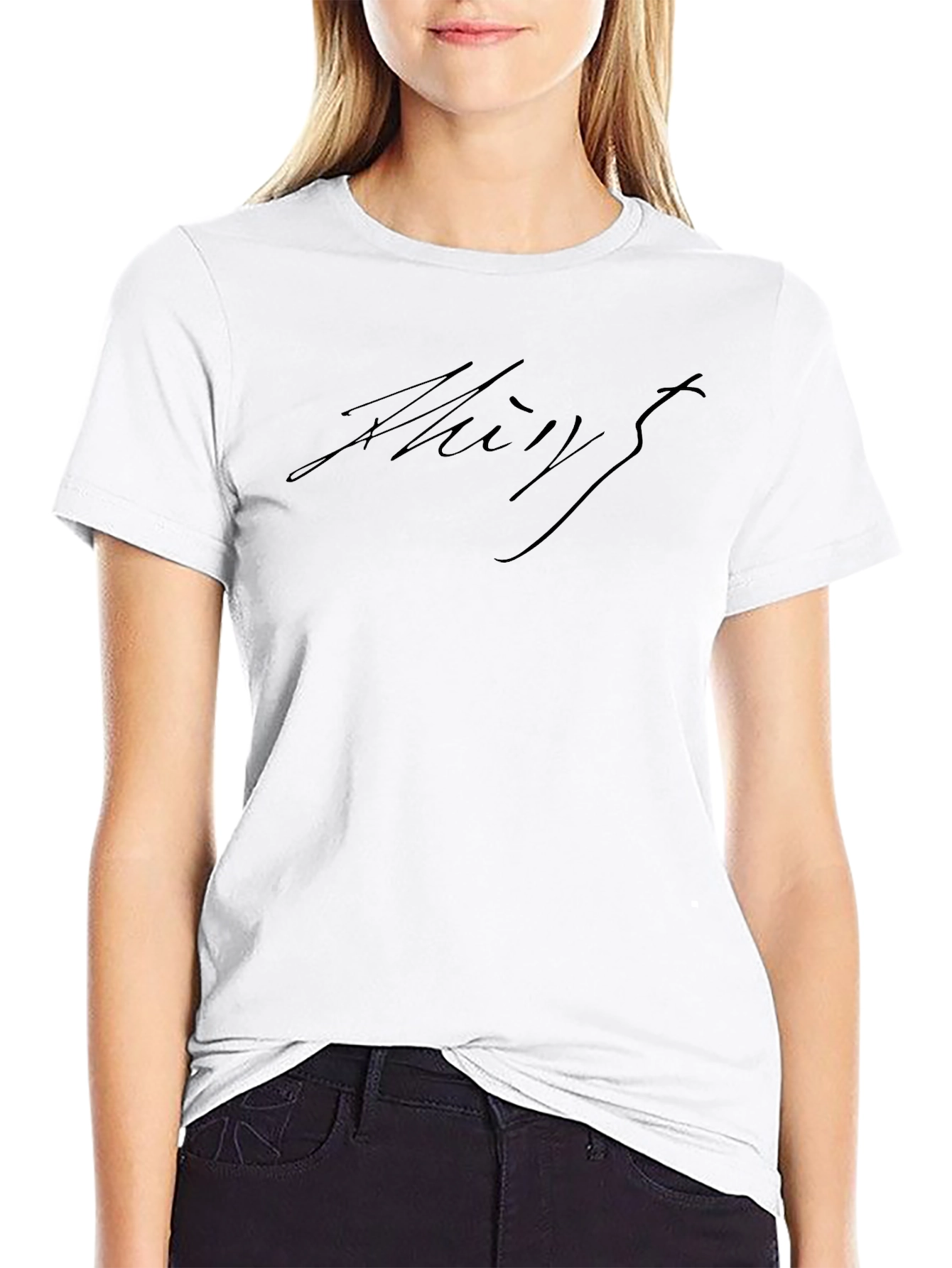 Mens Black Signature Graphic Tee
