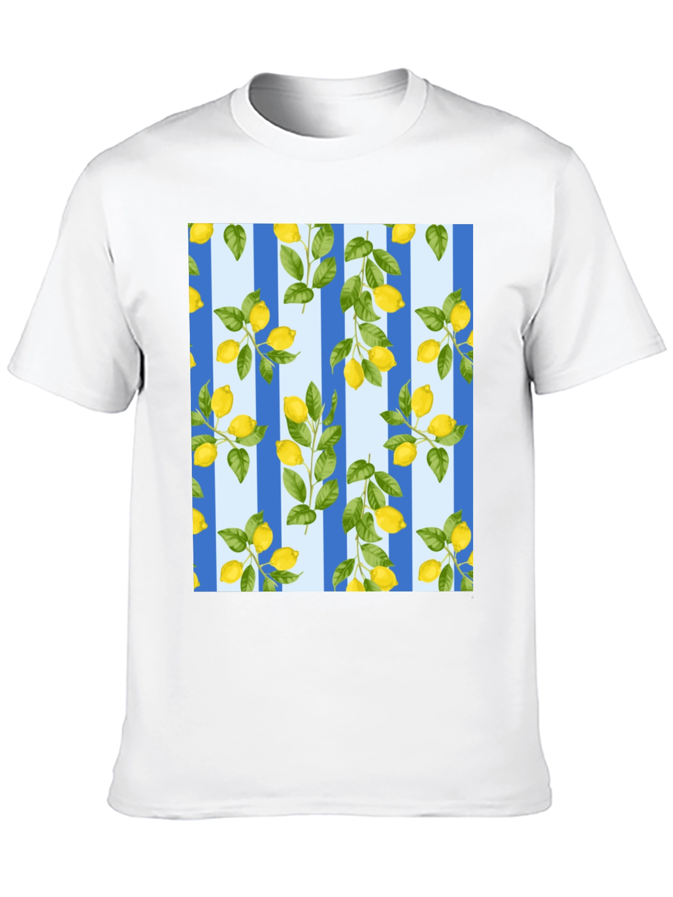 Striped Lemon Print T-Shirt