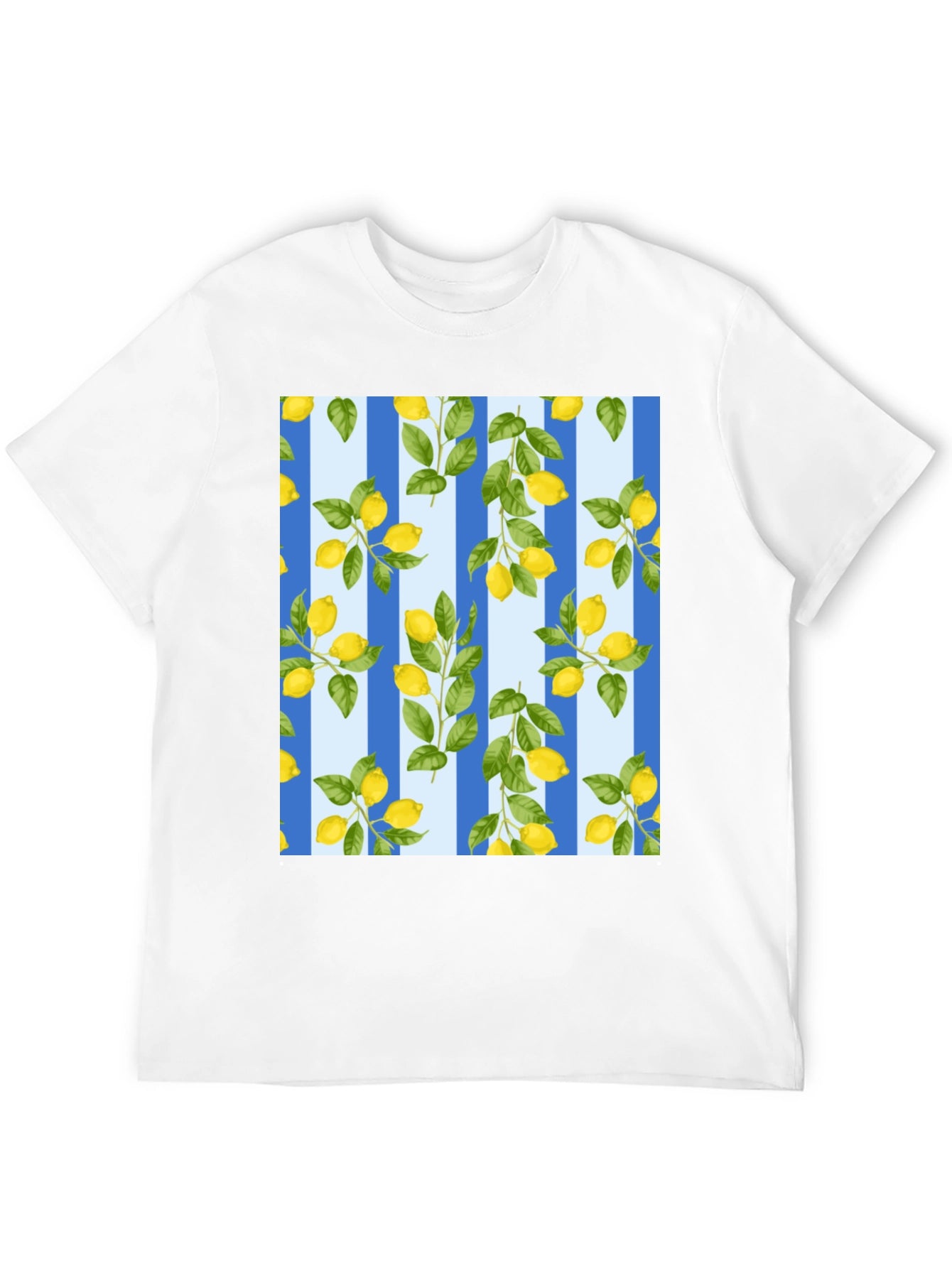 Striped Lemon Print T-Shirt