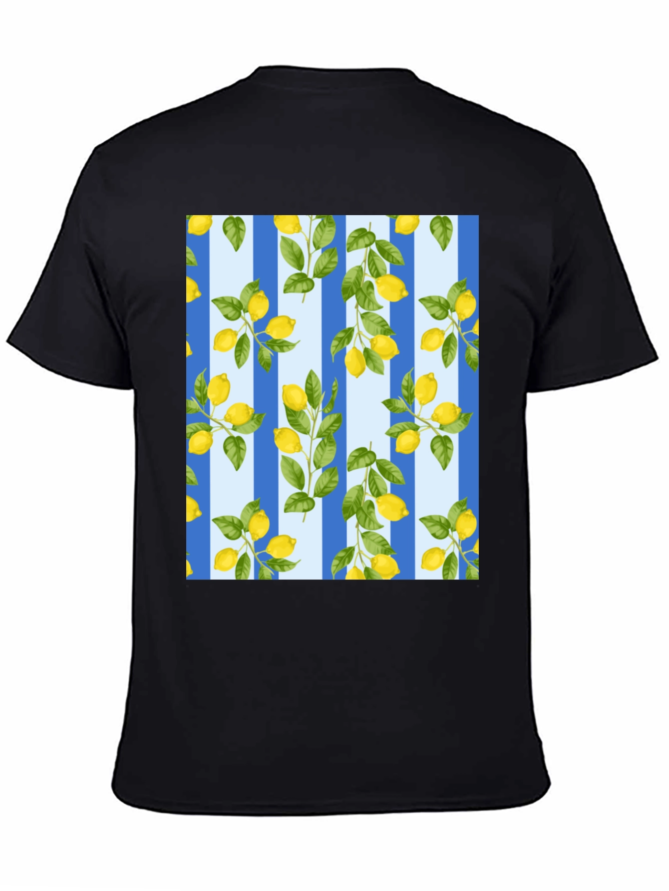 Striped Lemon Print T-Shirt