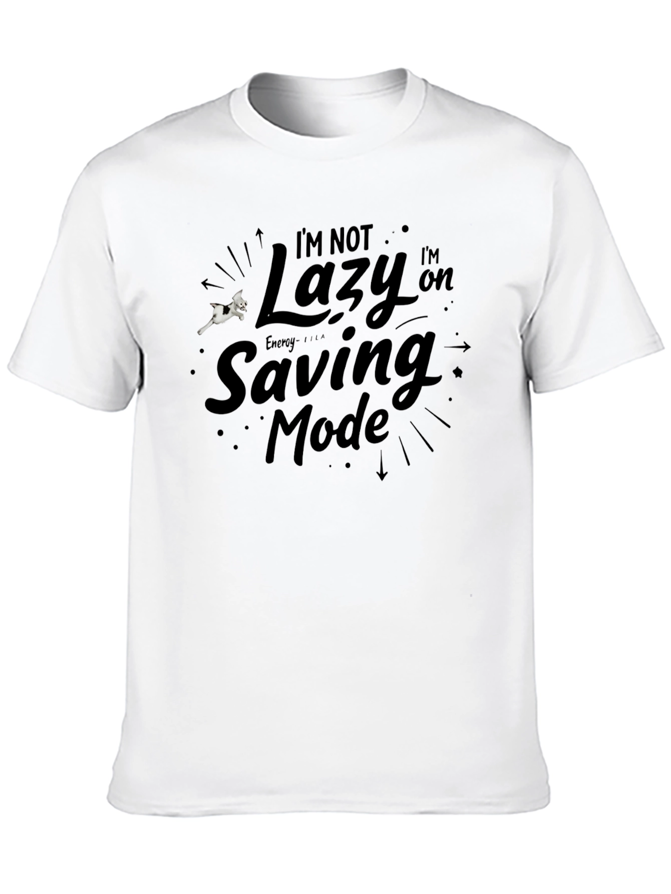 Lazy Mode T-Shirt - Black Cotton Tee