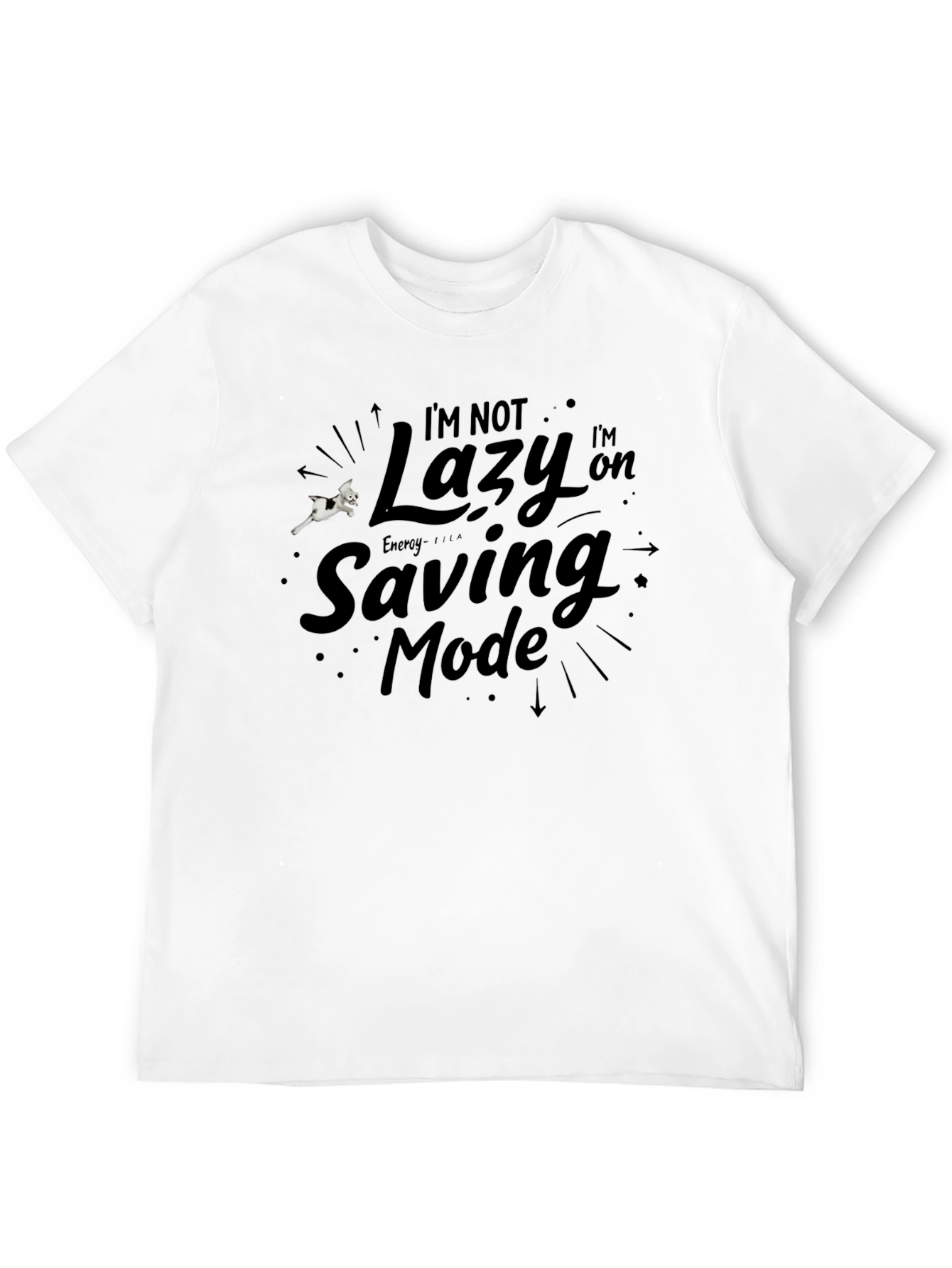Lazy Mode T-Shirt - Black Cotton Tee