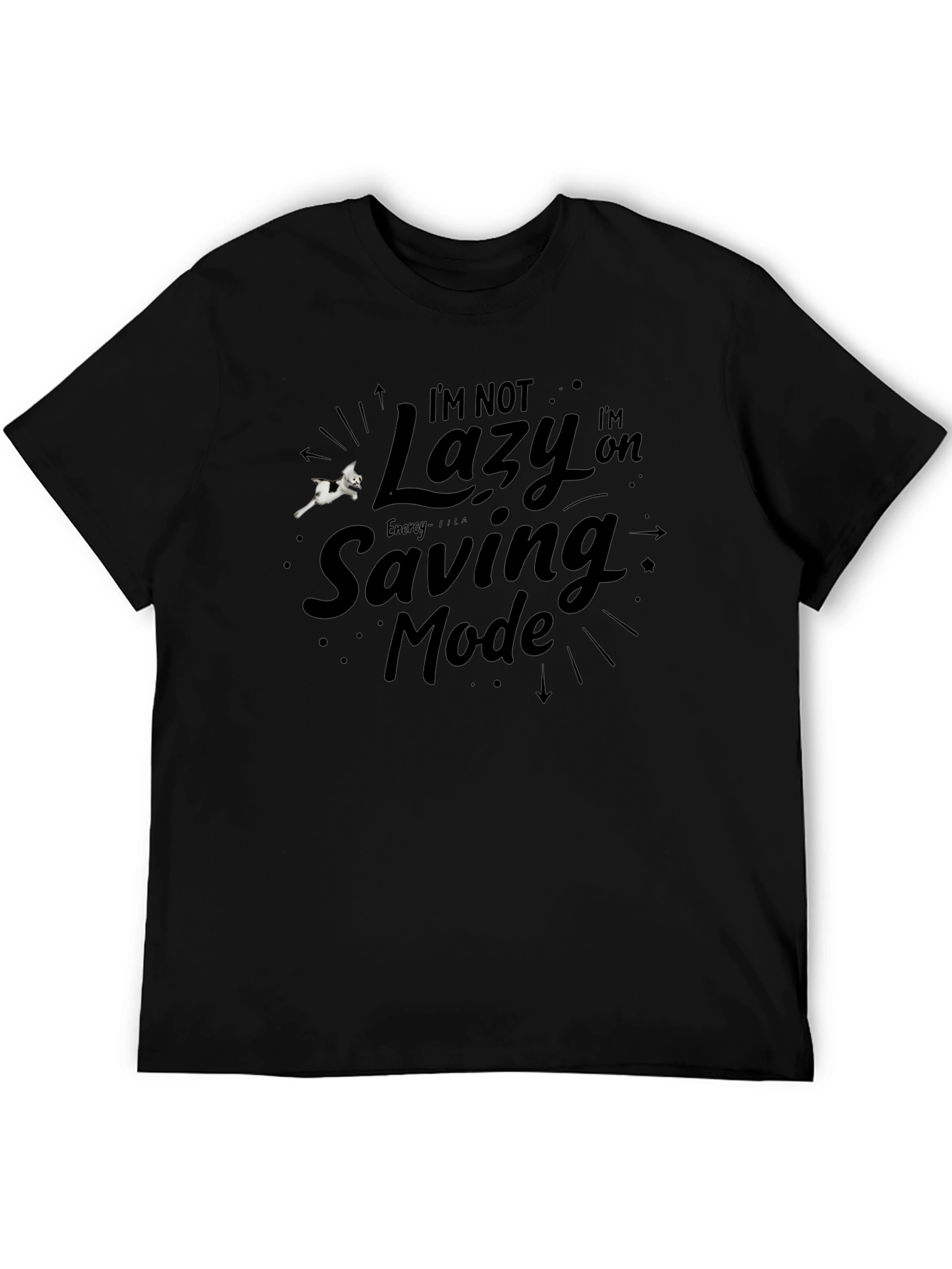 Lazy Mode T-Shirt - Black Cotton Tee