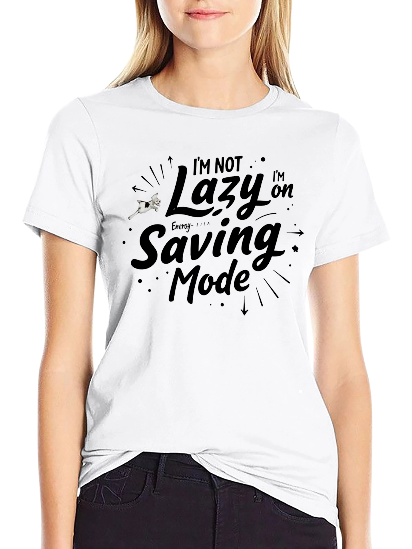 Lazy Mode T-Shirt - Black Cotton Tee