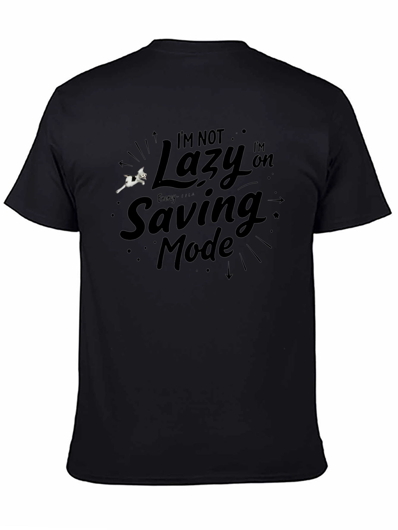 Lazy Mode T-Shirt - Black Cotton Tee