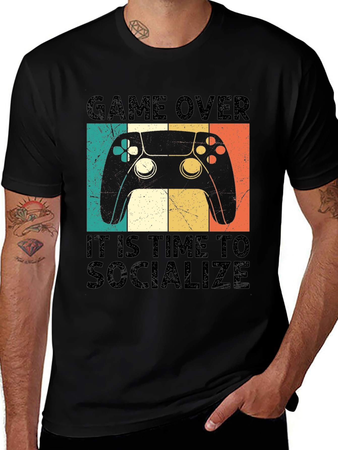 Game Over Socialize T-Shirt Gamer Tee