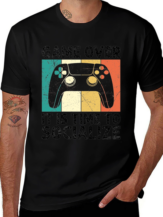 Game Over Socialize T-Shirt Gamer Tee
