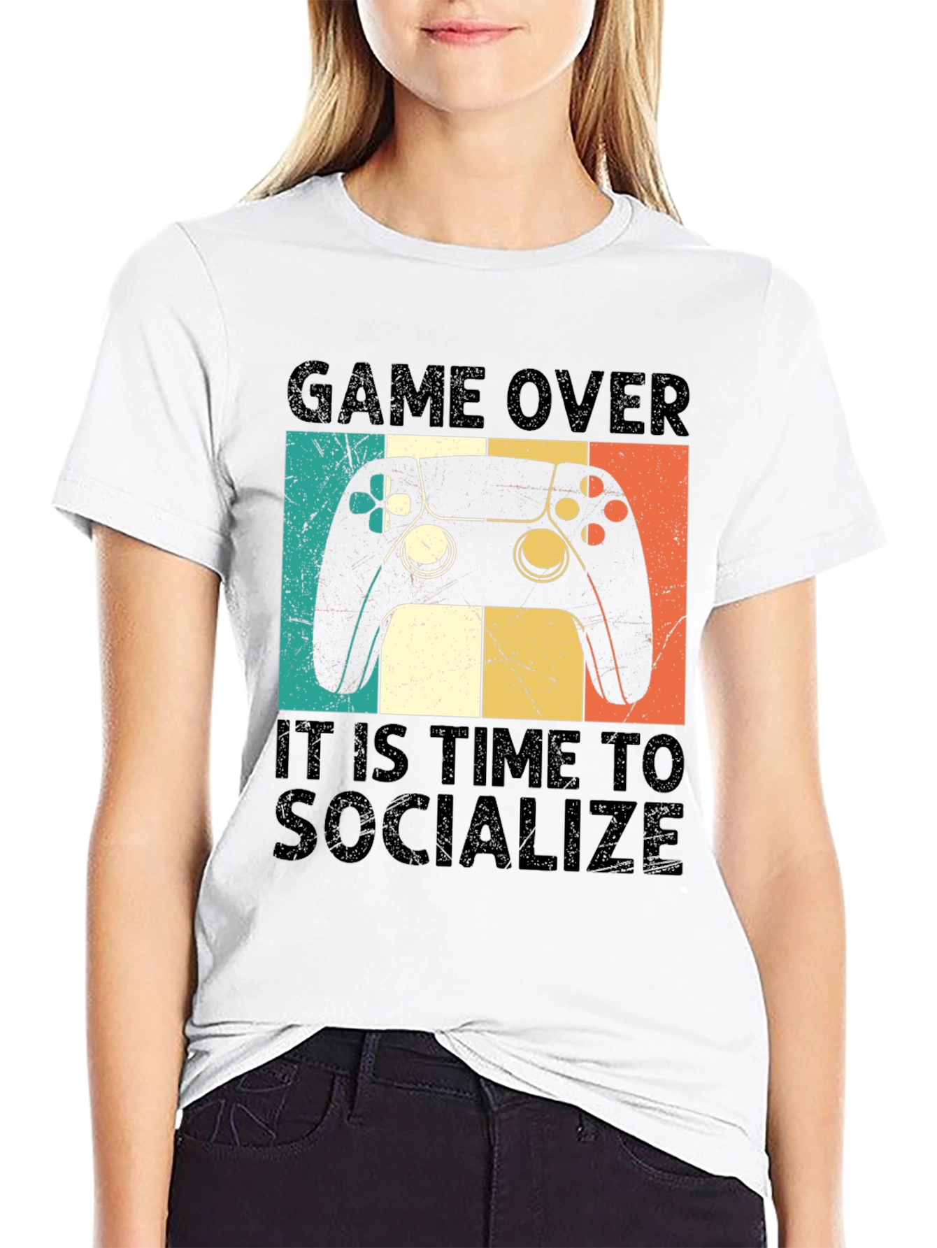 Game Over Socialize T-Shirt Gamer Tee