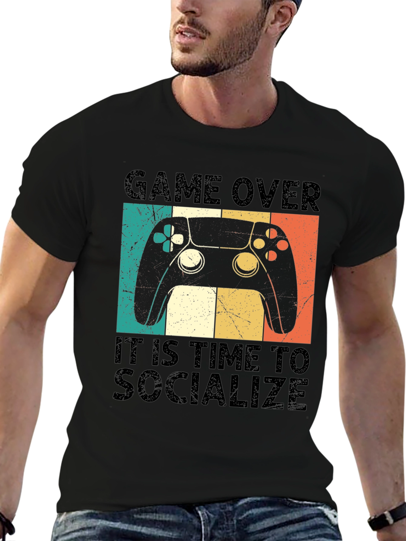 Game Over Socialize T-Shirt Gamer Tee