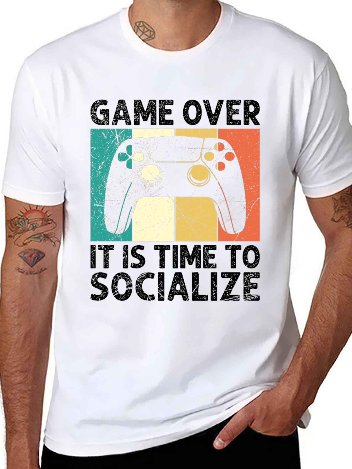 Game Over Socialize T-Shirt Gamer Tee
