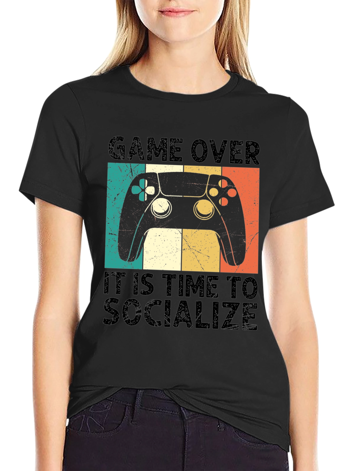 Game Over Socialize T-Shirt Gamer Tee