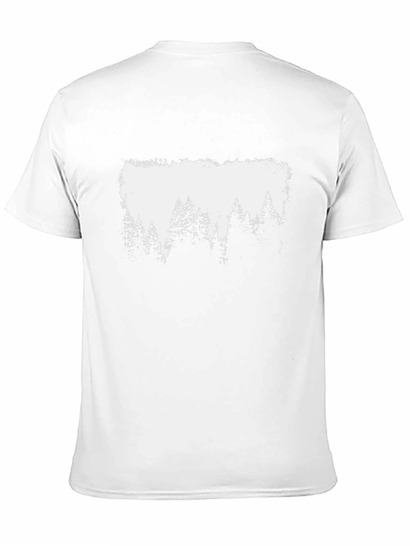 Forest Silhouette Graphic Tee - Black Cotton Blend