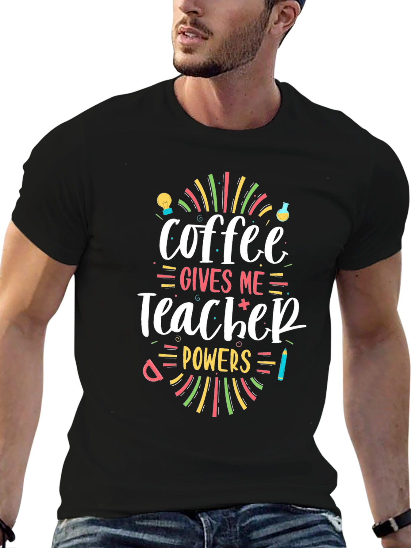 Coffee Gives Me Teacher Powers Graphic T-Shirt