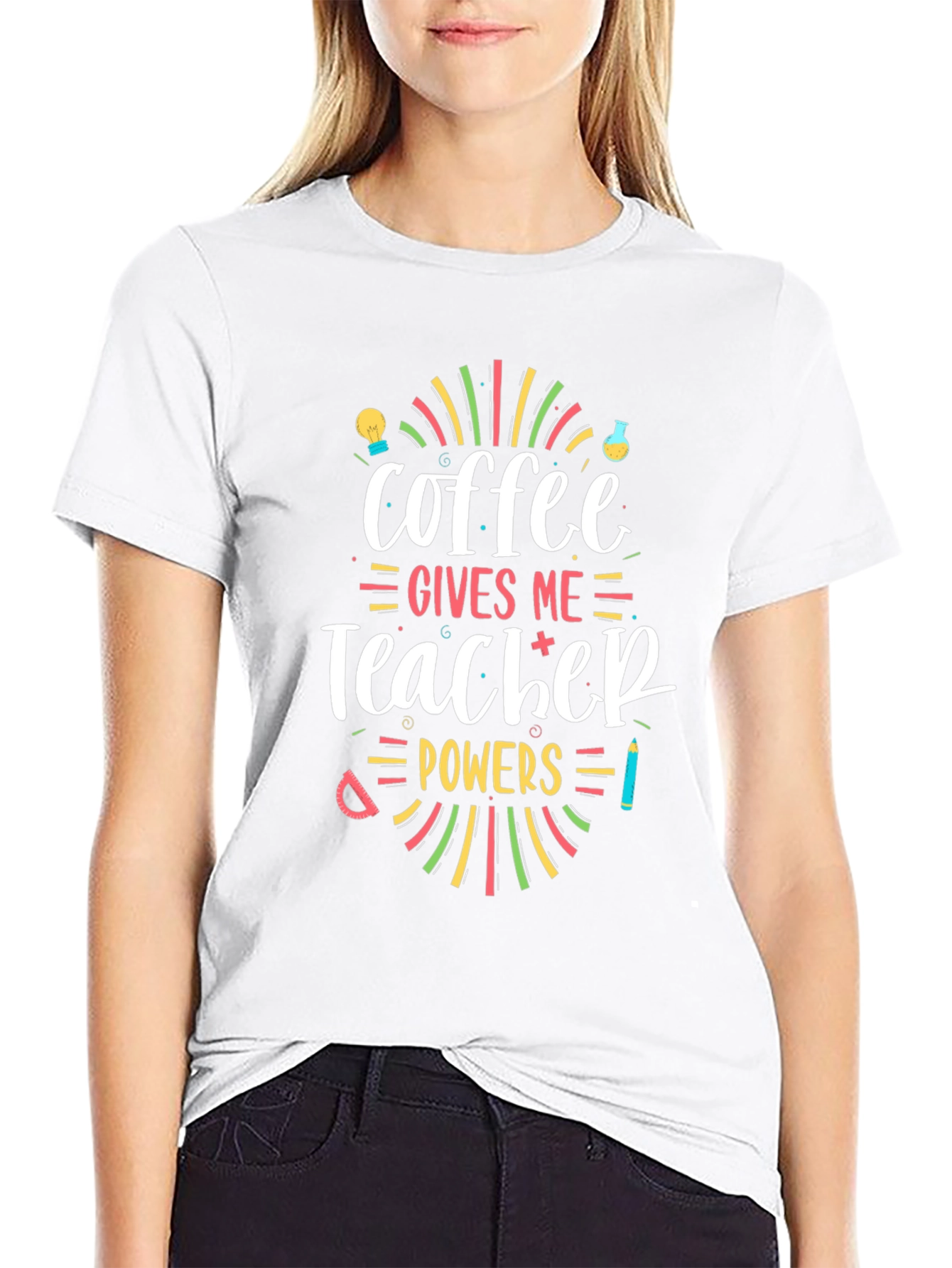 Coffee Gives Me Teacher Powers Graphic T-Shirt