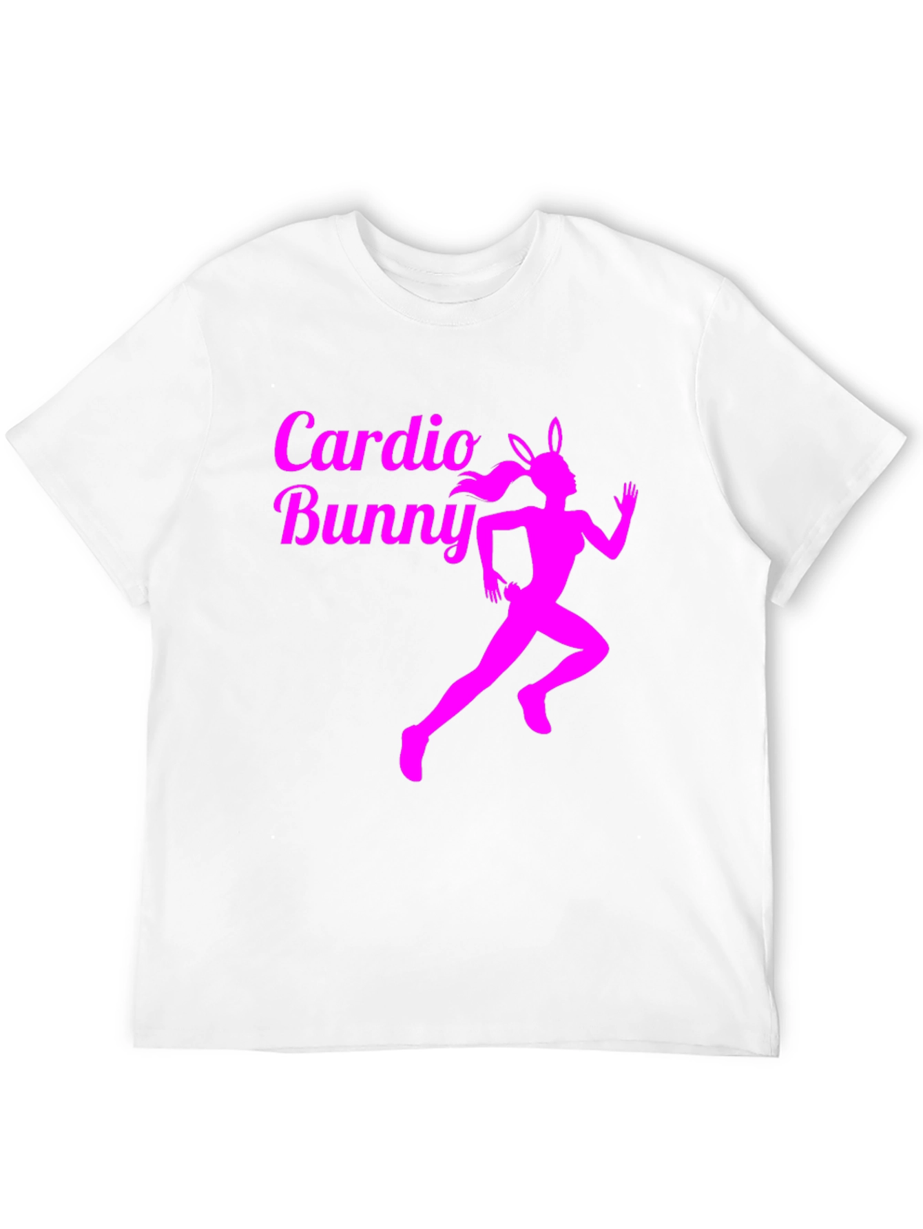 Cardio Bunny Graphic Tee - Running Rabbit Design